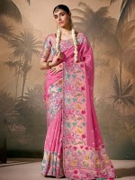 Pink Munga Silk Paithani Saree